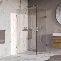 Brauer Void - Carving Douchecabine met Draaideur - Helder Glas - 90x120x200 cm - incl. Glascoating - Chroom