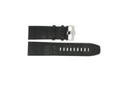 Horlogeband Jacques Lemans 1-1366 Leder Zwart 26mm