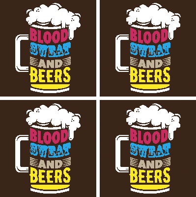 Onderzetters bier Bloed, zweet en bier