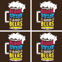 Onderzetters bier Bloed, zweet en bier Onderzetters bier Bloed, zweet en bier