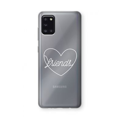 Friends heart pastel: Samsung Galaxy A31 Transparant Hoesje