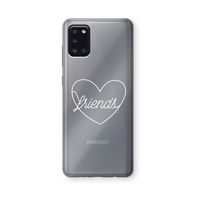 Friends heart pastel: Samsung Galaxy A31 Transparant Hoesje