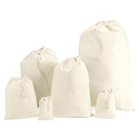 Canvas Tasjes - wit - katoen - opbergtasje met afsluitkoord - 25x30 cm - cadeau tasje/goodie bags