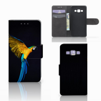 Samsung Galaxy A3 2015 Telefoonhoesje met Pasjes Papegaai - thumbnail