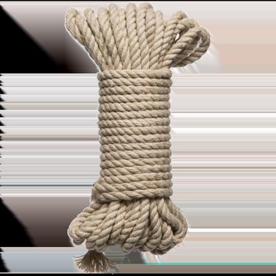 Doc Johnson Bind en Tie - 6mm hennep bondage touw - 30 ft - natuurlijk