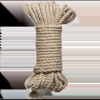 Doc Johnson Bind en Tie - 6mm hennep bondage touw - 30 ft - natuurlijk
