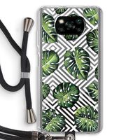 Geometrische jungle: Xiaomi Poco X3 Pro Transparant Hoesje met koord