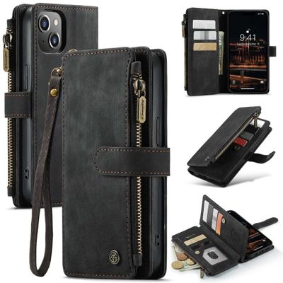 Caseme - iPhone 14 Plus - Portemonnee hoes - Zwart