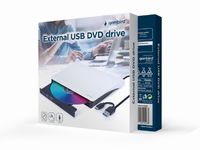 Gembird DVD-USB-03-BW optisch schijfstation DVD±RW Zwart, Wit - thumbnail