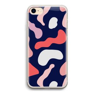 Memphis Shapes Pink: iPhone 7 Transparant Hoesje