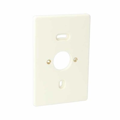 Montageplaat dubbel met messing busjes 81x81mm creme AT1371 voor stopcontact of schakelaar