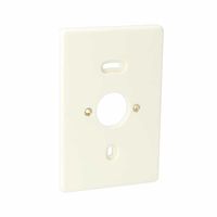 Montageplaat dubbel met messing busjes 81x81mm creme AT1371 voor stopcontact of schakelaar