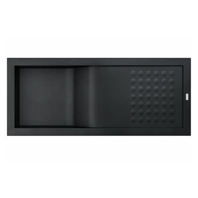 Wastafel Inbouwspoel Go By Van Marcke Lara 118x50Cm Mat Zwart