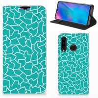 Huawei P30 Lite New Edition Bookcase Cracks Blue - thumbnail