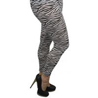 Zebra legging voor dames - thumbnail