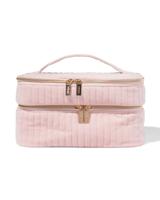 051 Beauty Case 25x17cm Velours Rib Roze