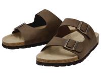 esmara Leren heren slippers (Bruin, 46)