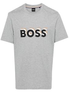 BOSS t-shirt en coton à logo - Gris