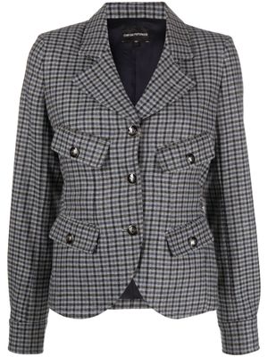 Emporio Armani blazer à carreaux vichy - Gris