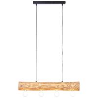 Brilliant Houten hanglampTrabo 4-lichts hout met zwart - 99432/35