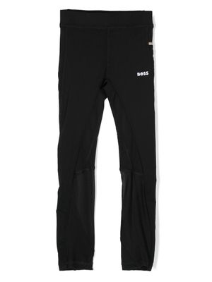 BOSS Kidswear legging à logo imprimé - Noir