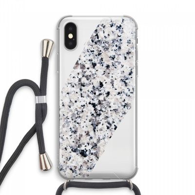 Gespikkelde marmer: iPhone XS Max Transparant Hoesje met koord