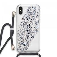 Gespikkelde marmer: iPhone XS Max Transparant Hoesje met koord