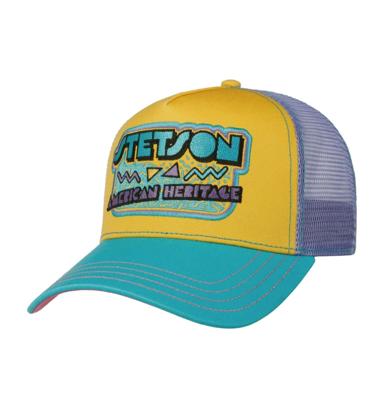 Stetson 90s Trucker Pet Geel Mint Paars