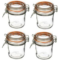 Set van 24x weckpotjes/voorraadpotjes 0,33L glas met beugelsluiting