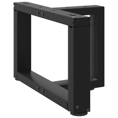 Salontafelpoten 2 st T-vormig 50x25x(30-31) cm staal zwart