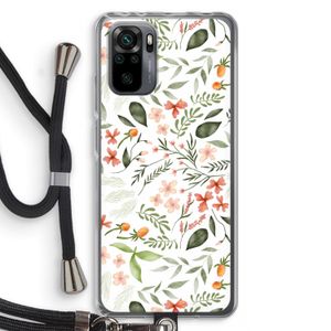 Sweet little flowers: Xiaomi Redmi Note 10 Pro Transparant Hoesje met koord