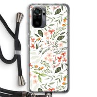 Sweet little flowers: Xiaomi Redmi Note 10 Pro Transparant Hoesje met koord