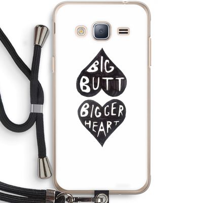 Big butt bigger heart: Samsung Galaxy J3 (2016) Transparant Hoesje met koord