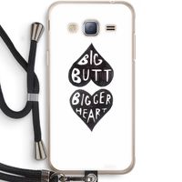 Big butt bigger heart: Samsung Galaxy J3 (2016) Transparant Hoesje met koord