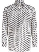 ETRO chemise en coton à imprimé cachemire - Blanc