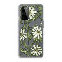 Wit bloemenpatroon: OnePlus 9 Pro Transparant Hoesje