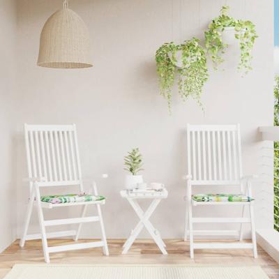 VidaXL Tuinstoelkussens 2 st 50x50x4 cm stof meerkleurig