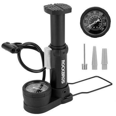 Rockbros 42610002001 Vloerpomp voor fietsen met manometer Zwart