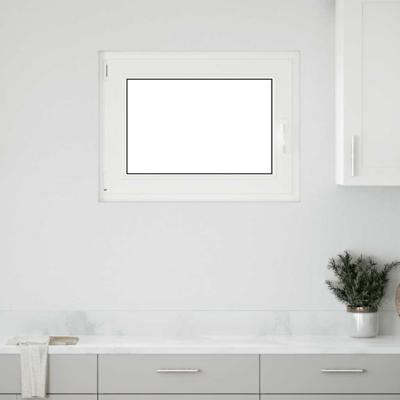 Kelderraam "RISOR" 80x50 cm draai-kiep DIN links wit