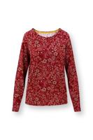 Pip Studio Pip Studio Tina Long Sleeve Top Daisy Dreams Red L