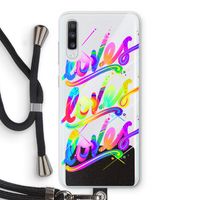 Loves: Samsung Galaxy A70 Transparant Hoesje met koord