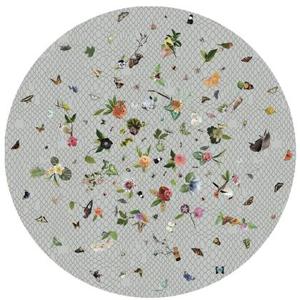 Moooi Carpets Garden of Eden Round Netting vloerkleed 350 wol grijs