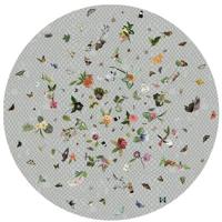 Moooi Carpets Garden of Eden Round Netting vloerkleed 350 wol grijs