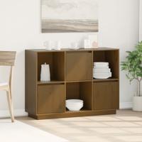 Dressoir 110,5x35x80 cm massief grenenhout honingbruin