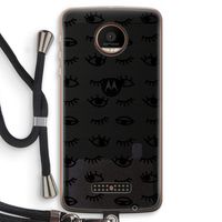 Eye pattern #2: Motorola Moto Z Force Transparant Hoesje met koord