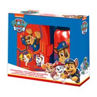 Paw Patrol lunchbox set voor kinderen - 2-delig - rood - aluminium/kunststof - thumbnail