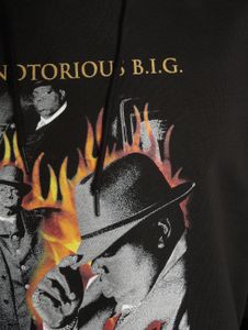 Merchcode / Hoody Biggie Flames in zwart