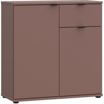 Ladekast - GANYMEDE - 2 deuren - 1 lade - Terracotta - 80,1 x 34,1 x 82,3 cm