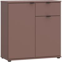 Ladekast - GANYMEDE - 2 deuren - 1 lade - Terracotta - 80,1 x 34,1 x 82,3 cm