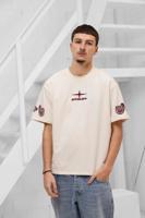 Project X Paris Embroidered T-Shirt Heren Gebroken Wit - Maat S - Kleur: Gebroken Wit | Soccerfanshop